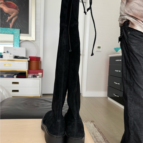 LOW START! Stuart Weitzman Women's Lowland Bold Over The Knee Boots - Picture 5 of 9